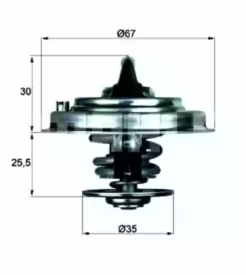 TERMOSTAT VW GOLF 3 LT 28-55 80C BEHR 075121113D, TX3080D